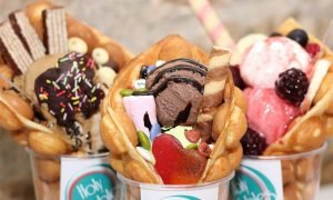 Bubble waffles en Bilbao